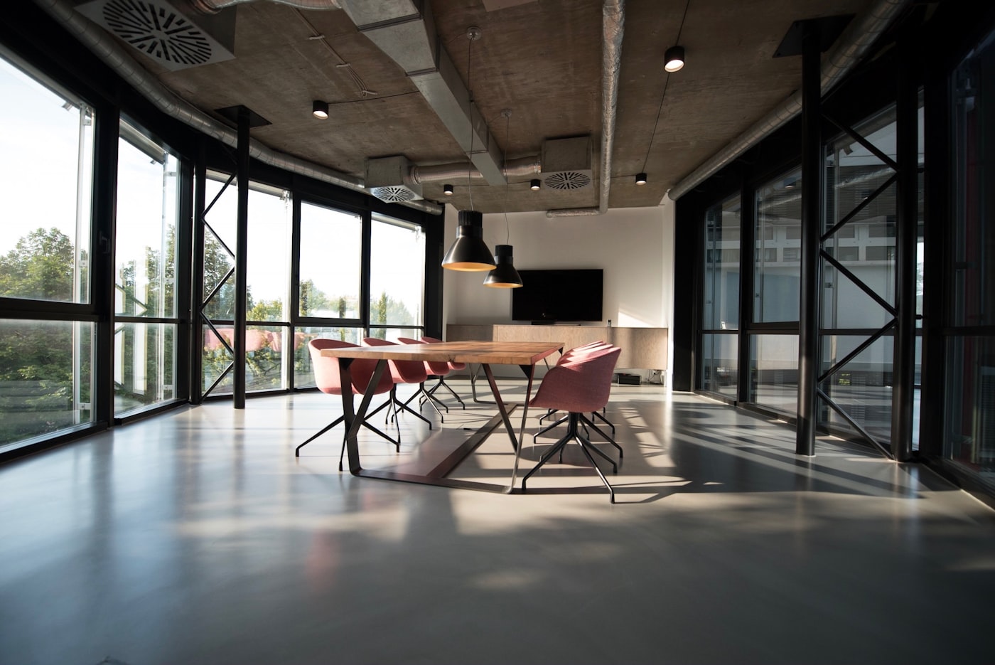Bright studio workspace