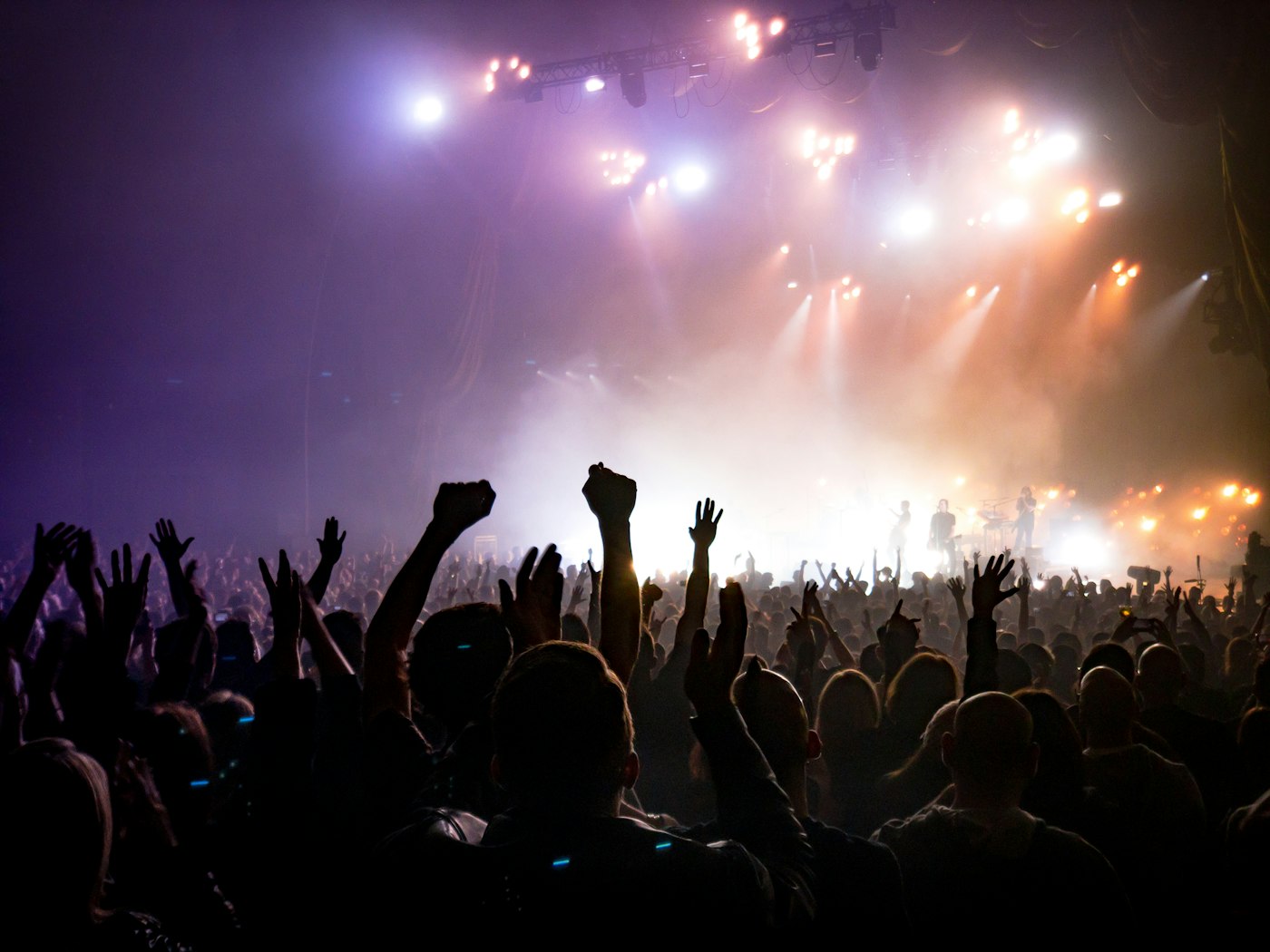 Stage lights at a live event